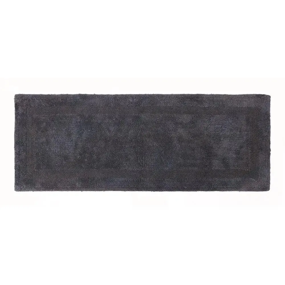 Charcoal Designer Cotton Bath Runner (55x150) cm