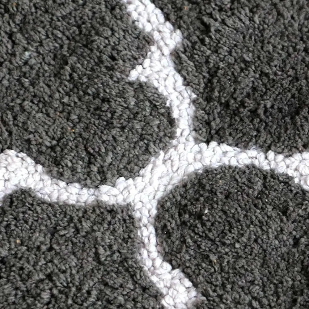 Charcoal Ethnic Pattern Premium Super Soft Cotton Bathmat (50 x 80) cm Single Piece