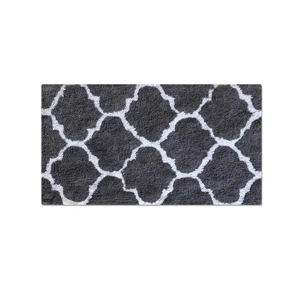 Charcoal Ethnic Pattern Premium Super Soft Cotton Bathmat (50 x 80) cm Single Piece
