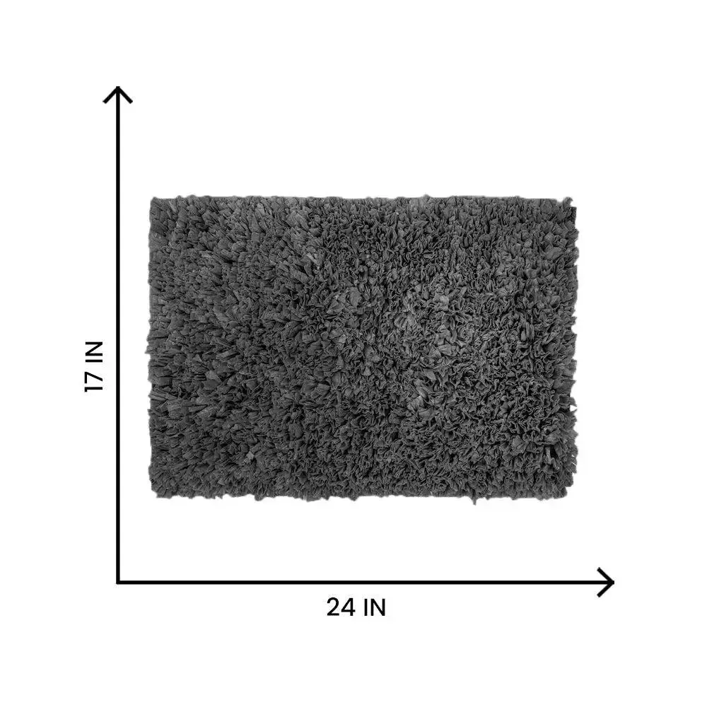 Charcoal Premium Super Soft Cotton Bathmat (17 x 24) Inches Single Piece