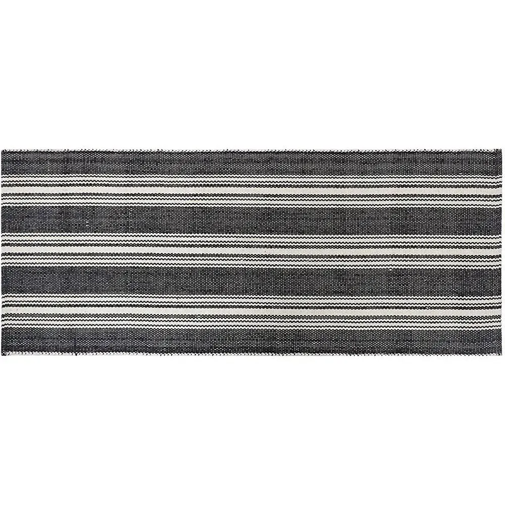 Charcoal Striped Cotton Yogamat