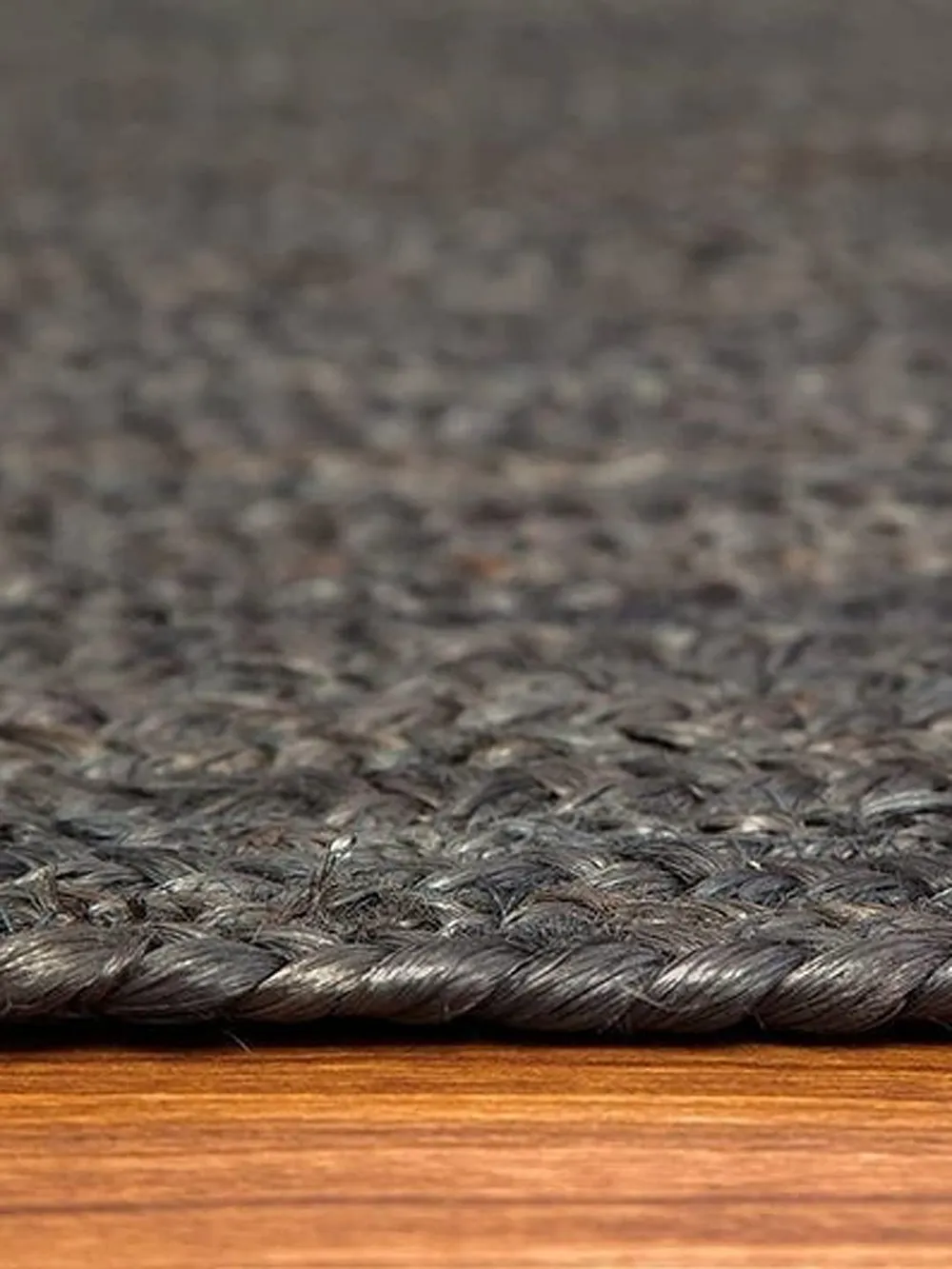 Charcoal Tint Oval Jute Rug S (4*6ft)
