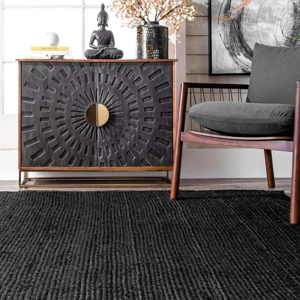 Charcoal Tint Resilient Jute Rug S (4*6 ft)