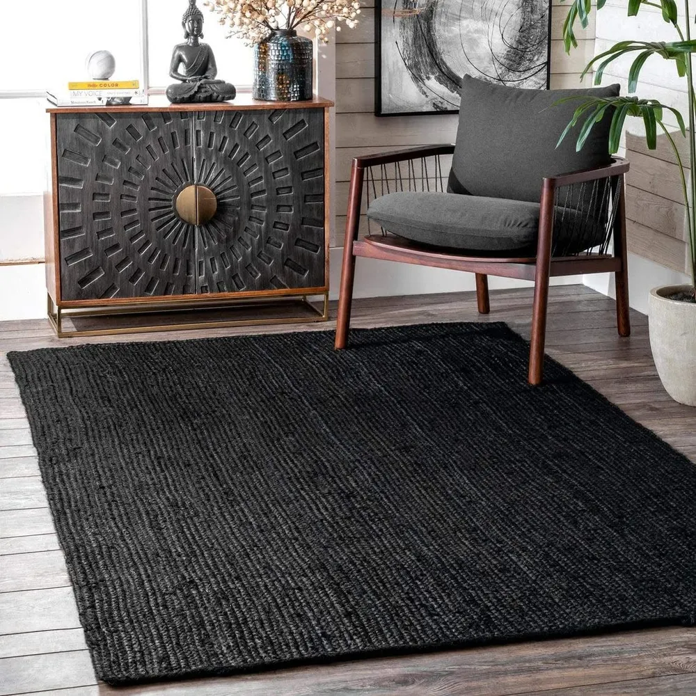 Charcoal Tint Resilient Jute Rug S (4*6 ft)