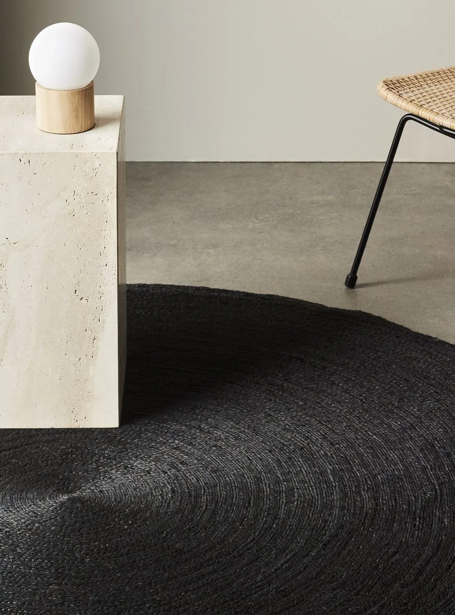 Charcoal Tint Round Jute Rug XS (2*2ft)