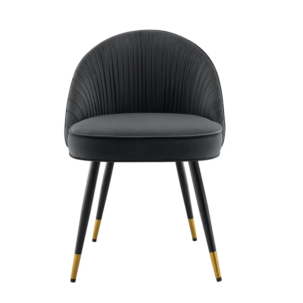 Charcoal Velvet Accent Chair with Upholstery Single