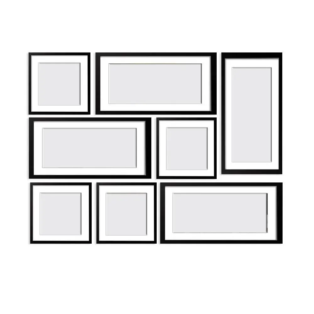 Cheerful Family Collage Photo Wall Frame Set of 8