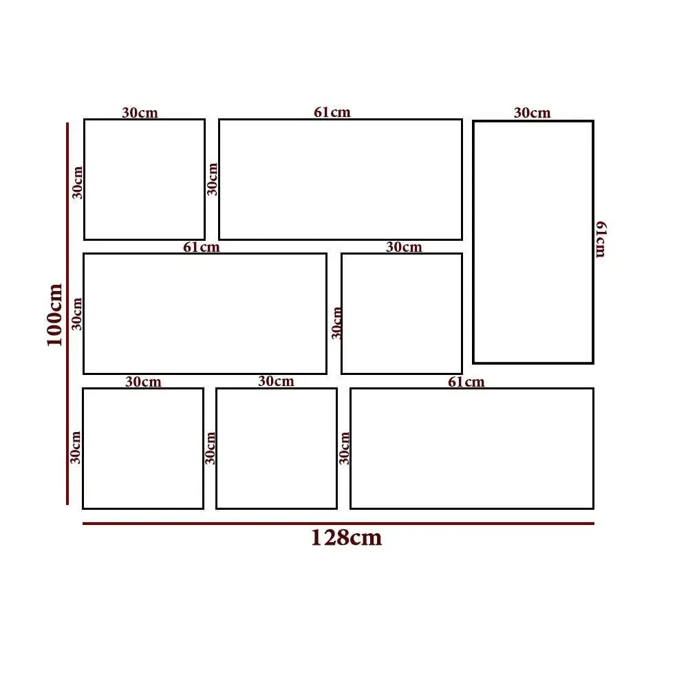Cheerful Family Collage Photo Wall Frame Set of 8