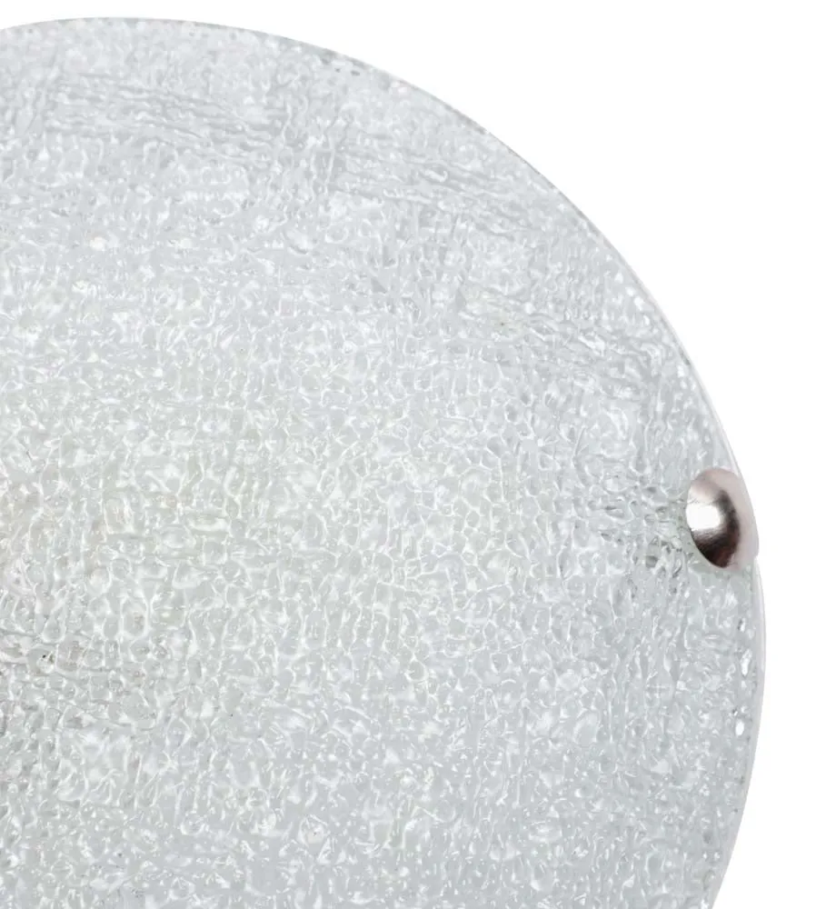 Chequered Texture White Flush Mount Light