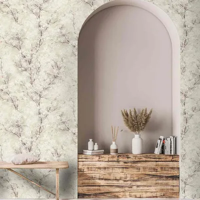 Cherry Blooms Textured Premium Wallpaper