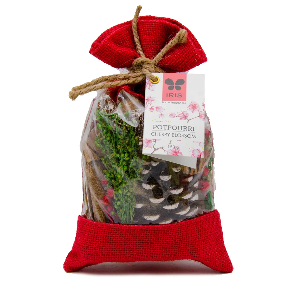 Cherry Blossom Fragrance Potpourri in Jute Bag (150 Gram) with Potpourri Refresher Oil 5ml & Lavender Potpourri Spray (100 ml) Single Piece