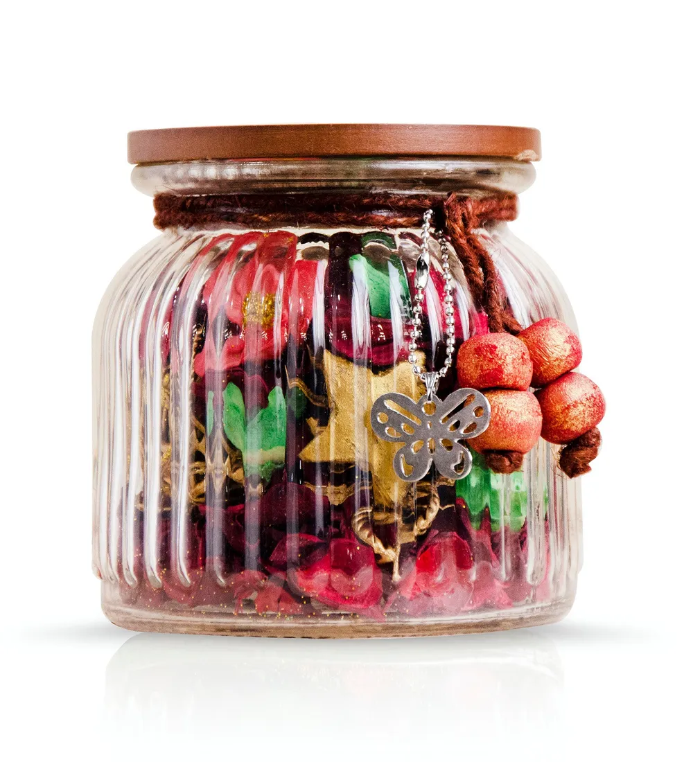 Cherry Blossom Potpourri with Wooden Lid Gift Set for Valentine's Day