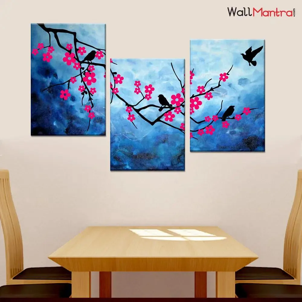 Cherry Blossom Tree Branch Canvas Painting