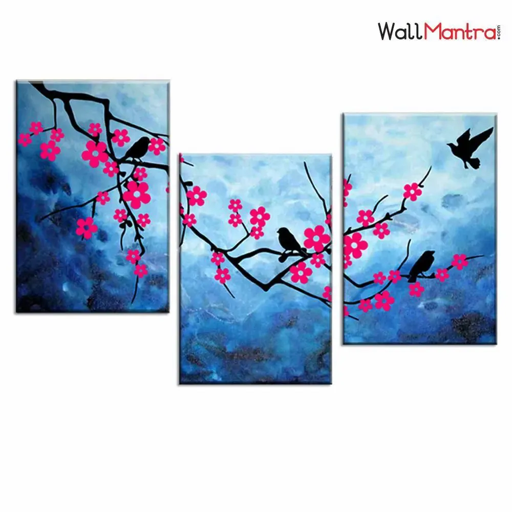 Cherry Blossom Tree Branch Canvas Painting