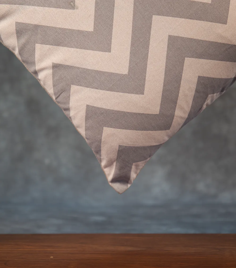 Chevron White & Grey Classic Cushion Cover