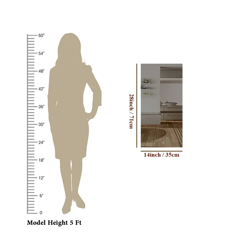 Chic &amp; Minimalist Rectangular LED Bathroom Mirror