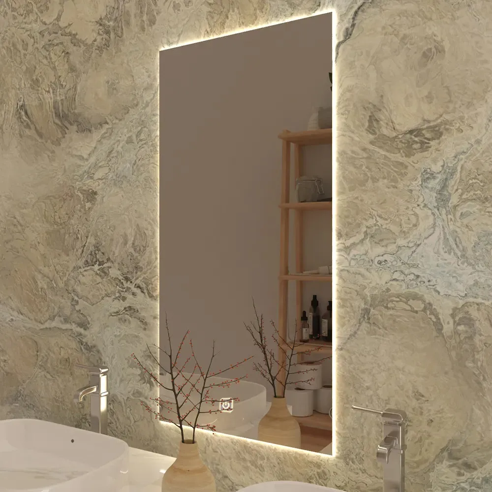 Chic &amp; Minimalist Rectangular LED Bathroom Mirror
