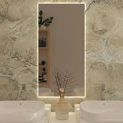 Chic &amp; Minimalist Rectangular LED Bathroom Mirror