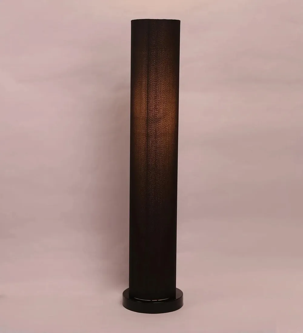 Chic Round Cotton Iron Floor Lamp Orange