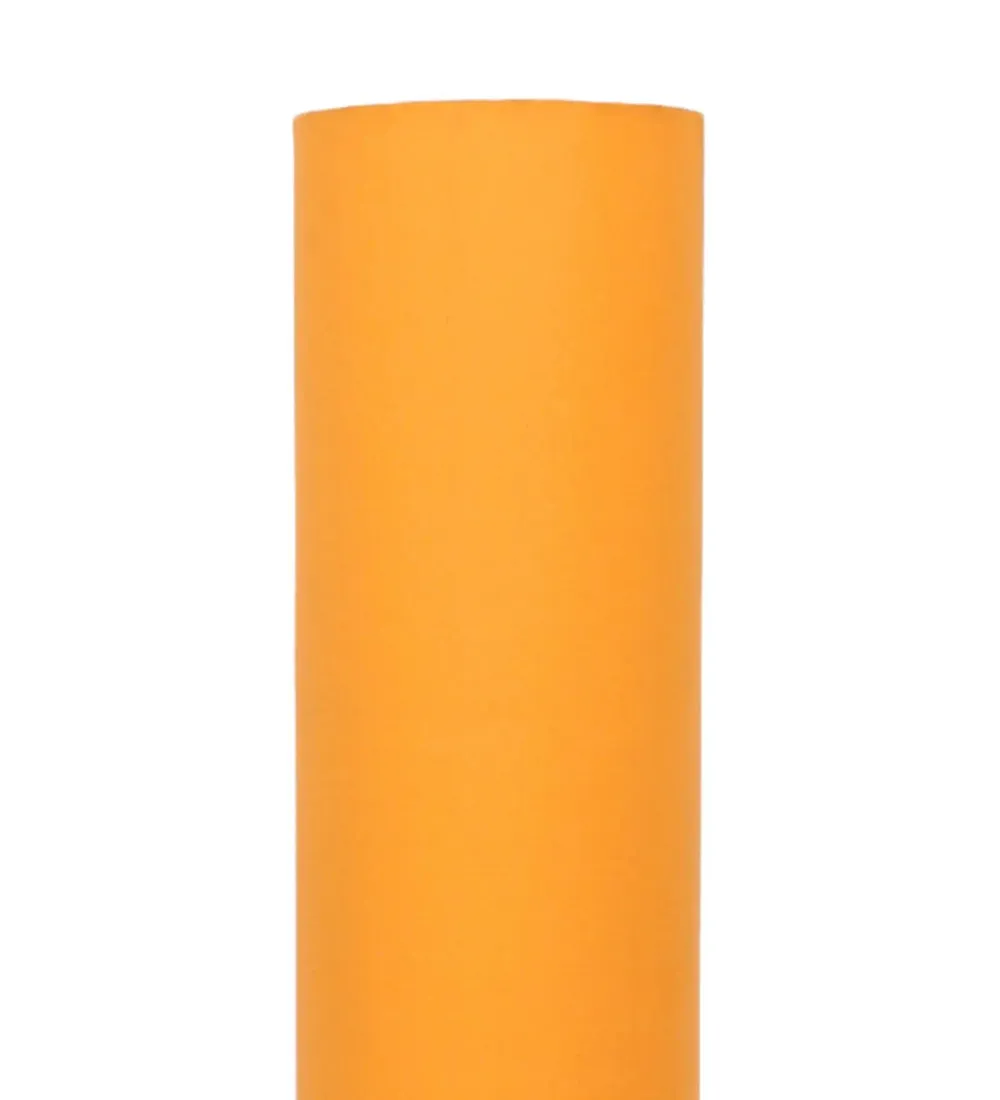 Chic Round Cotton Iron Floor Lamp Orange