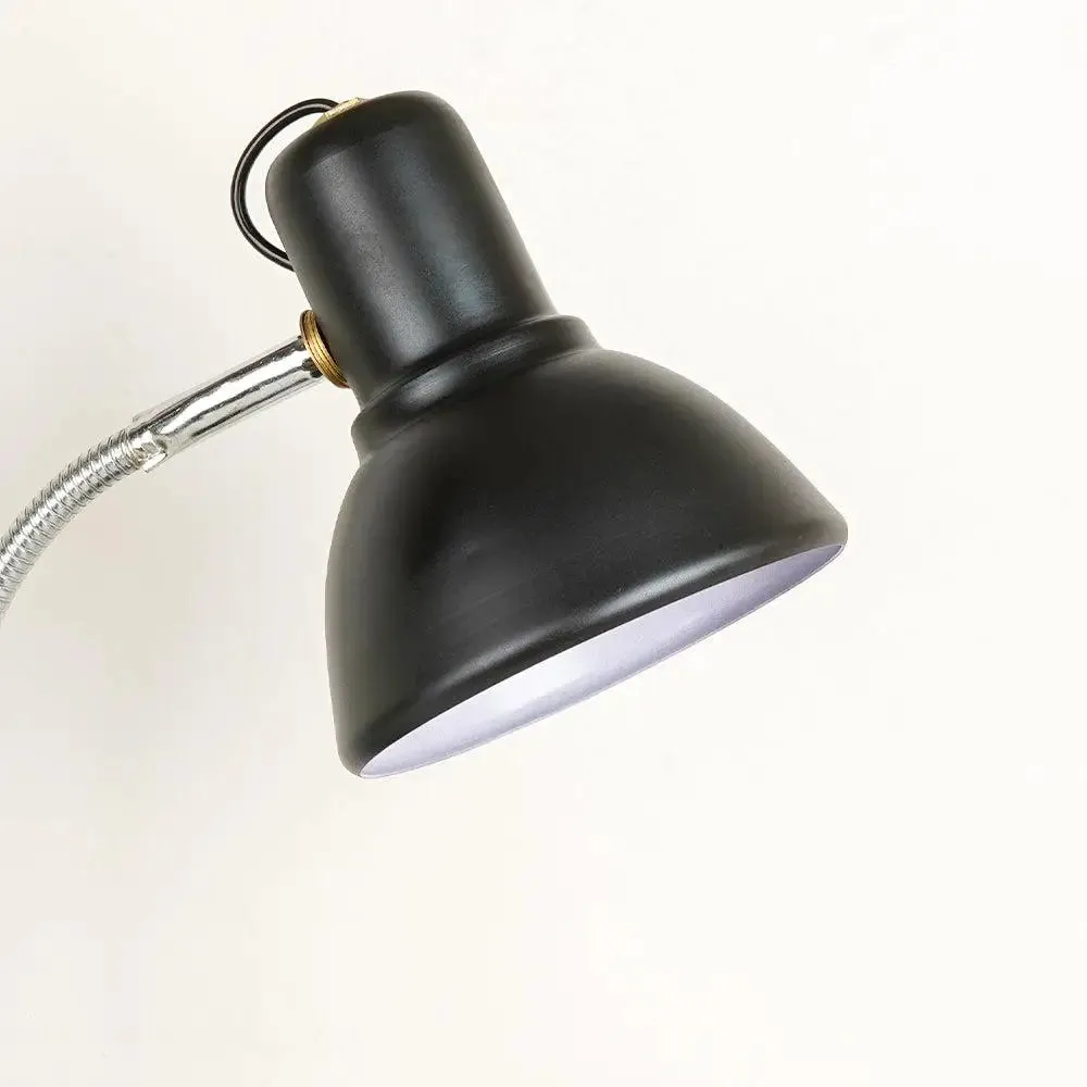 Chic & Sleek Adjustable Black Mini Table Lamp for Study - Black