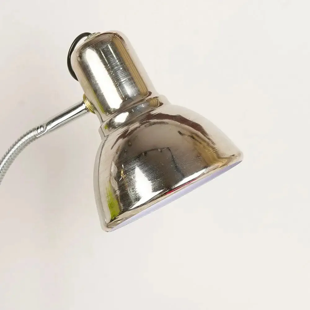 Chic & Sleek Adjustable Black Mini Table Lamp for Study - Chrome Plated