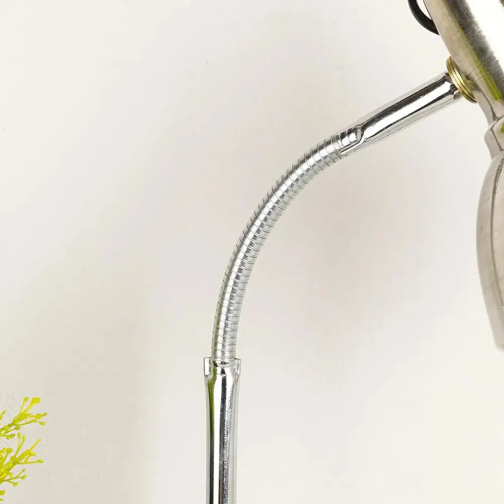 Chic & Sleek Adjustable Black Mini Table Lamp for Study - Chrome Plated