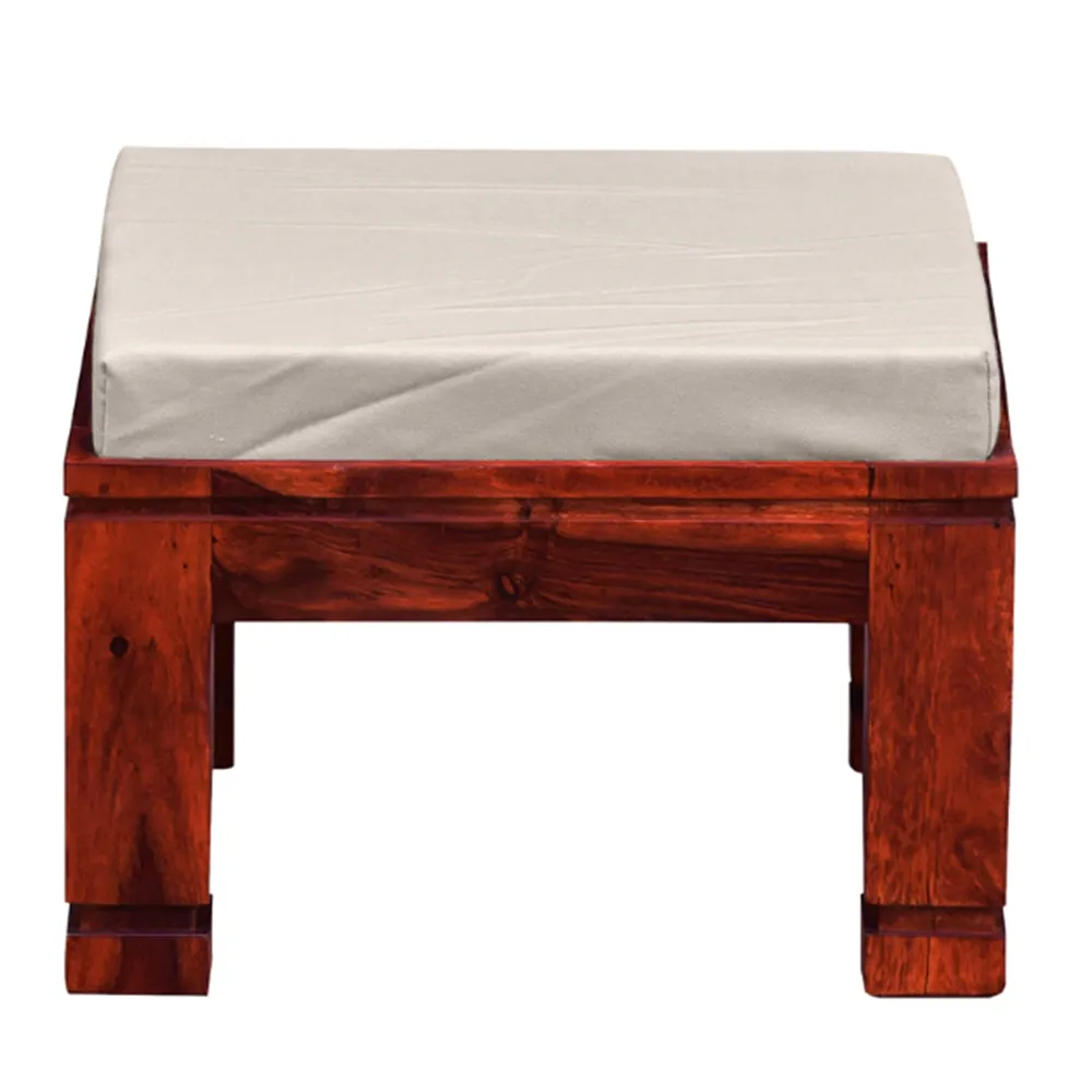 Chocolate Brown Solid Sheesham Wood Centre Table With 4 Stools