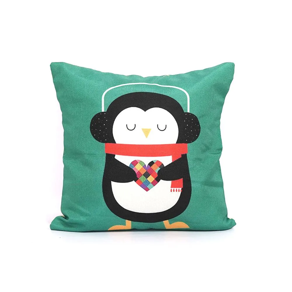 Christmas Multi-Colored Cushion Covers 16x16in Set of 5