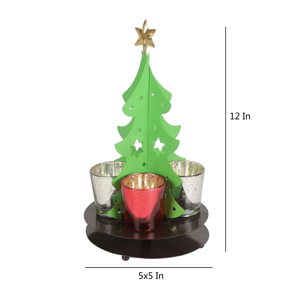Christmas Tree Tealight Holder & Platter