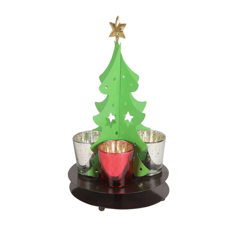 Christmas Tree Tealight Holder & Platter