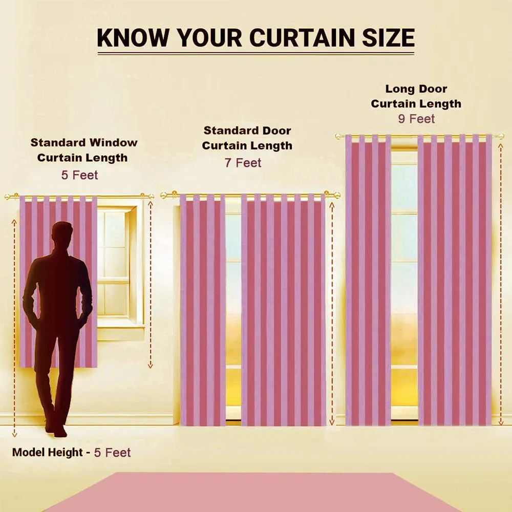 Chrome Yellow Playful Lines Designer Window Curtain