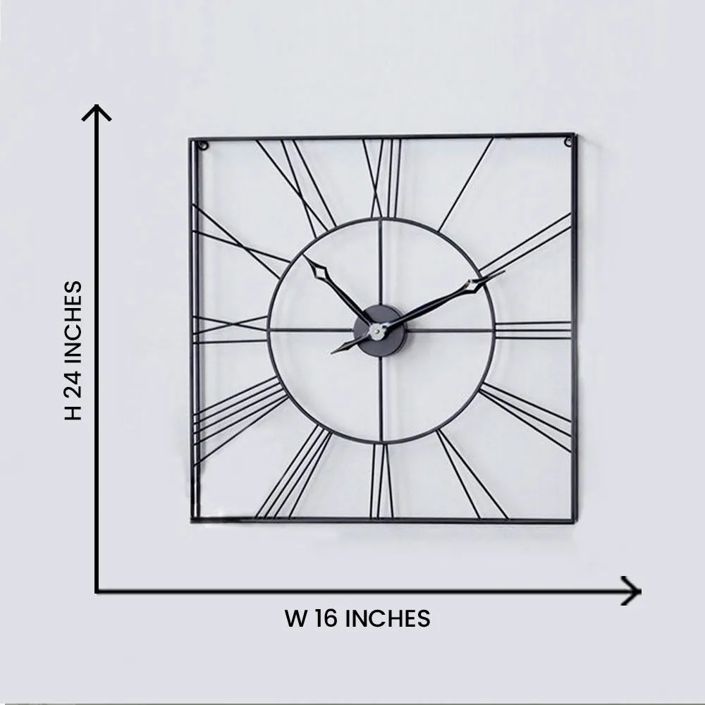 Circle In A Square Subtle Designer Metal Wall Clock