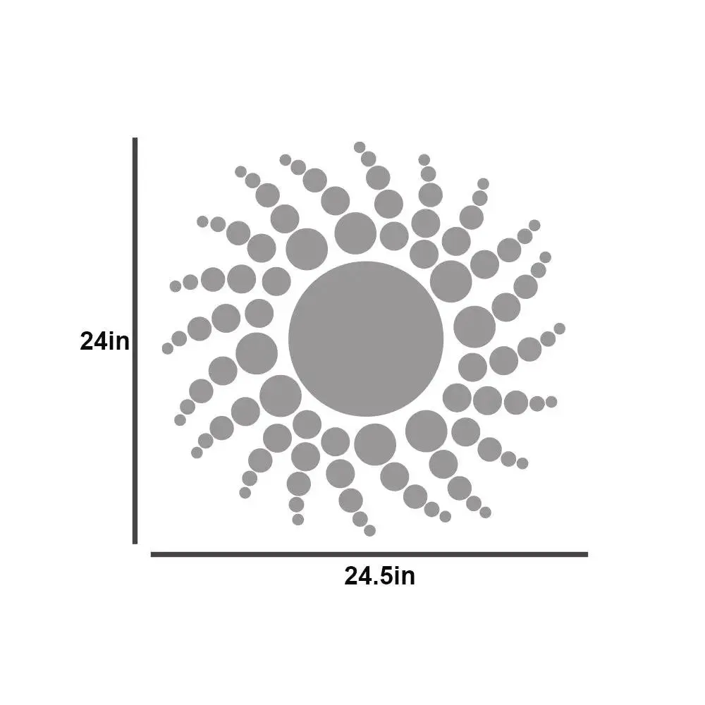 Circular 3D Mirror Wall Sticker for Bedroom