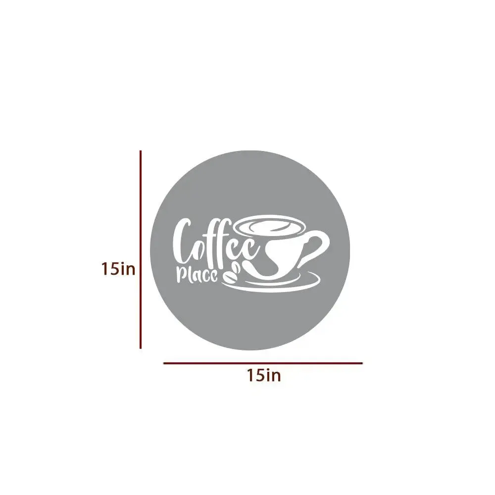 Circular Backlit Kitchen Acrylic Wall Decor for Coffee Lovers