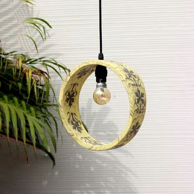 Circular Cut Eccentric Handpainted Pendant Lamp