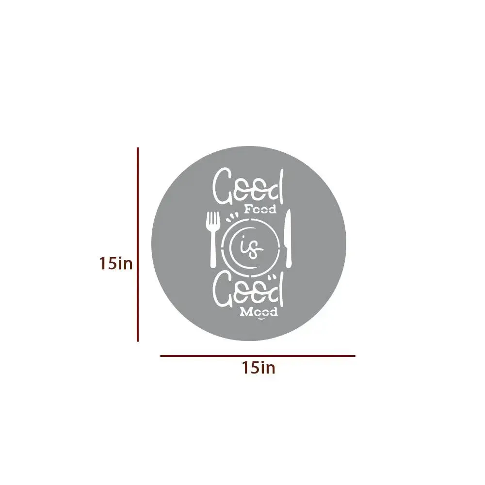 Circular 'Good Food' Backlit Acrylic Wall Decor for Kitchen