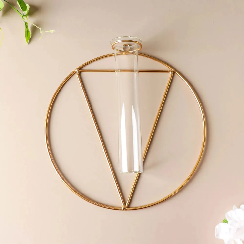 Circular Wall Decorative Test Tube Vase Single Piece