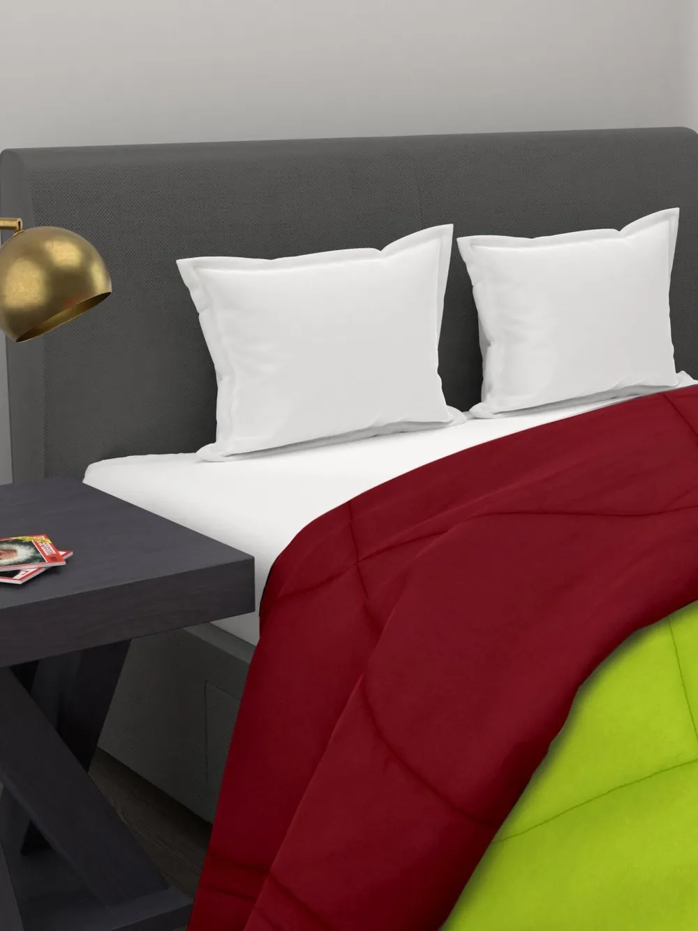 Clasiko Neon Green & Red King Size Double Bed Comforter