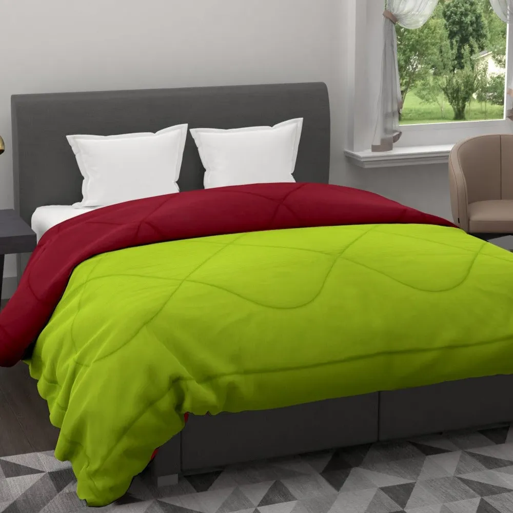 Clasiko Neon Green & Red King Size Double Bed Comforter