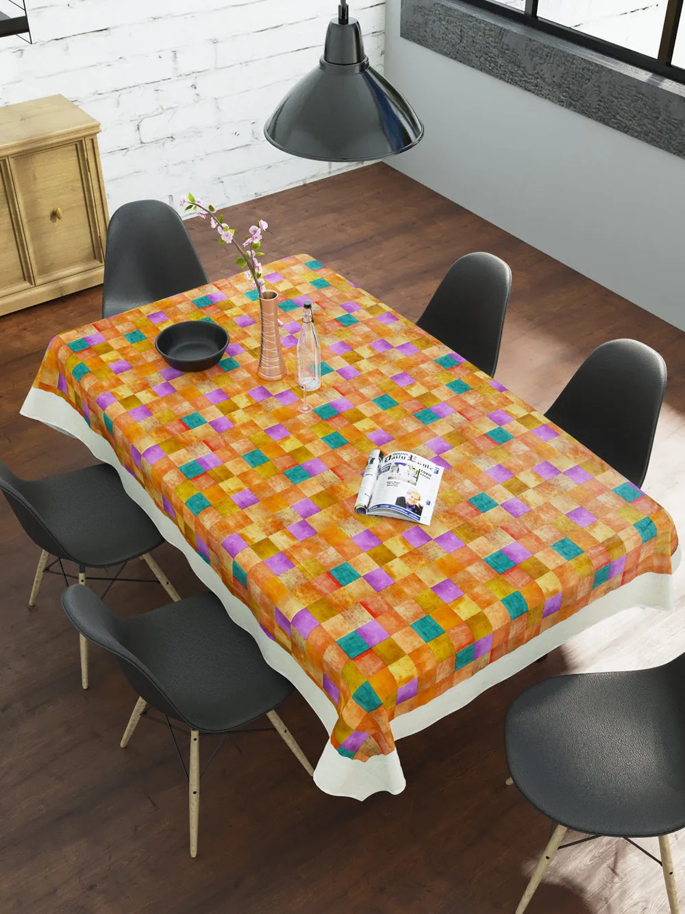 Clasiko Timeless Designer 6-Seater Table Cover in Multi-color