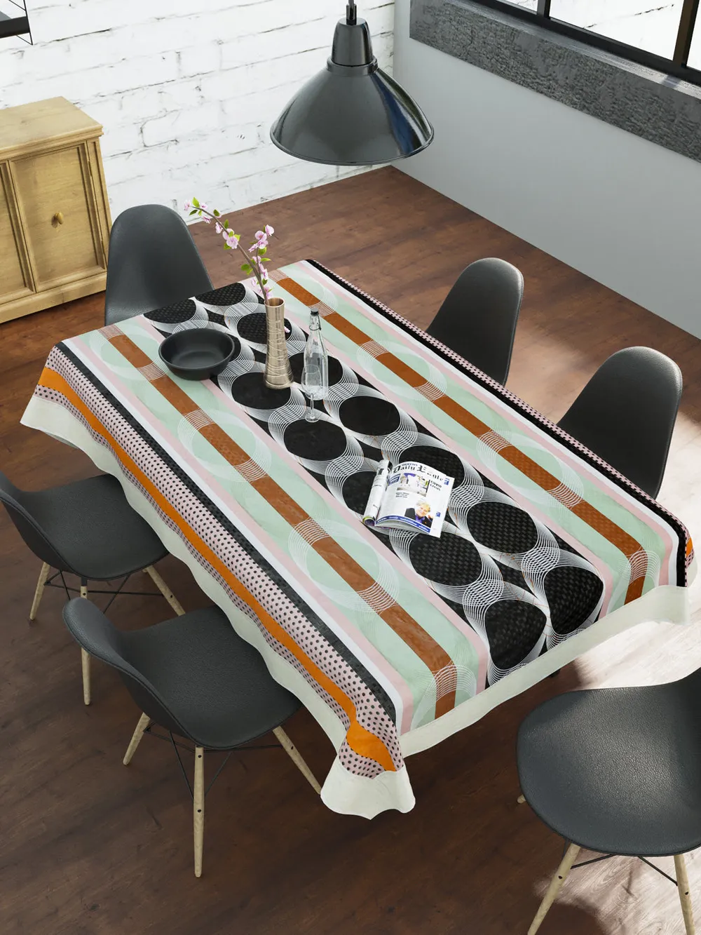 Clasiko Timeless Designer Abstract 6-Seater Table Cover