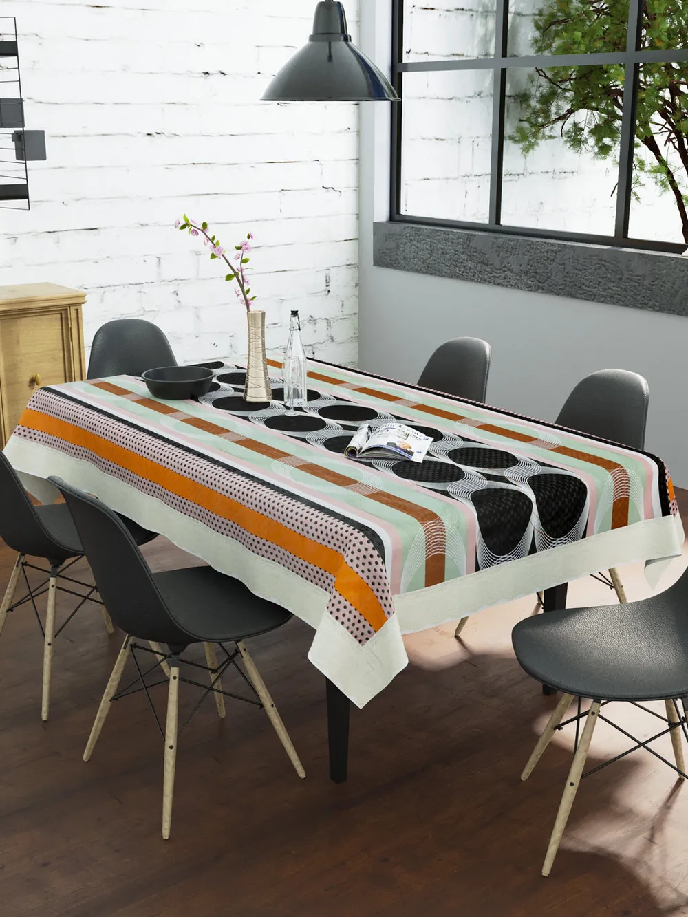Clasiko Timeless Designer Abstract 6-Seater Table Cover