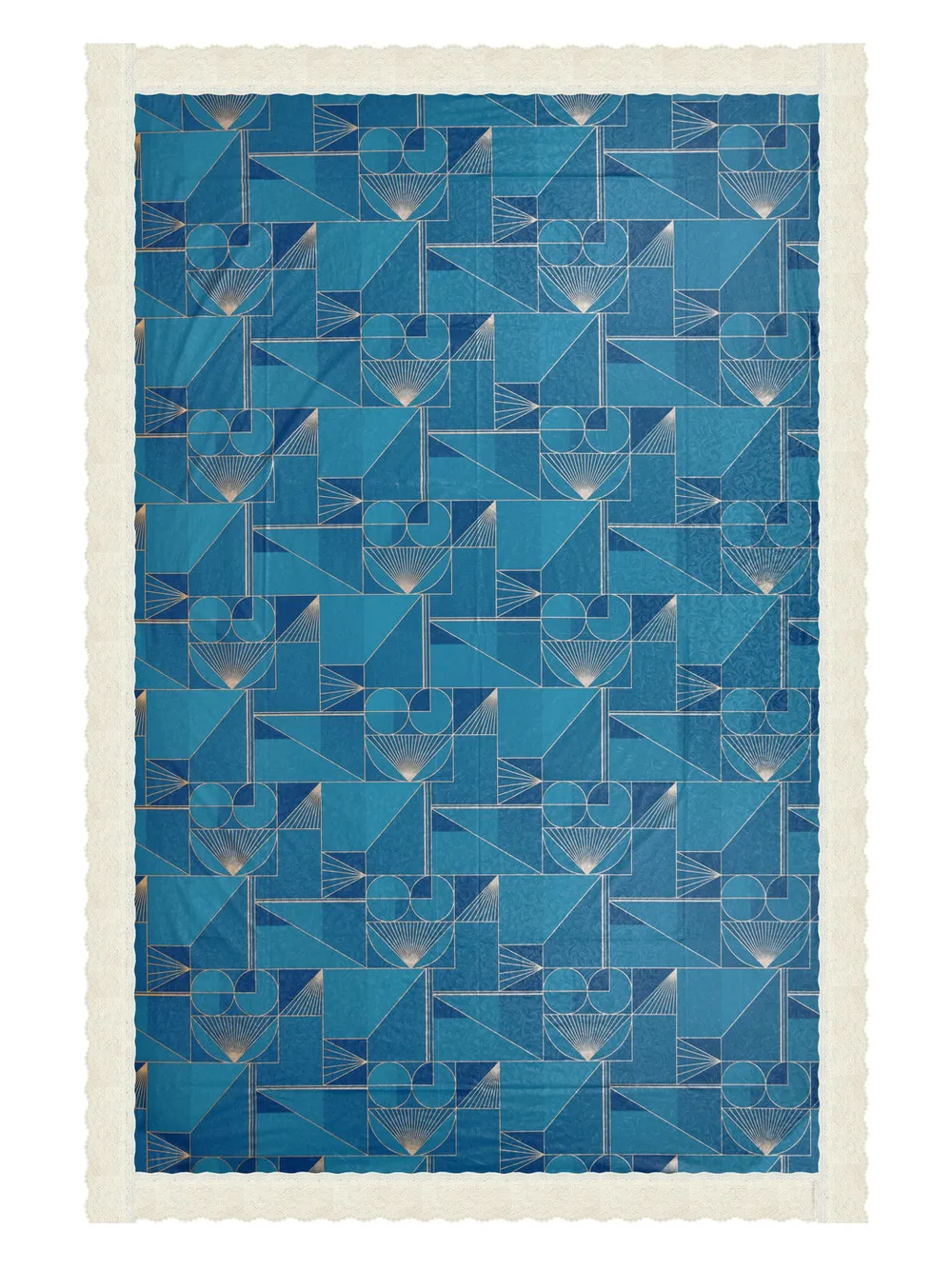Clasiko Timeless Designer Abstract Blue 6-Seater Table Cover