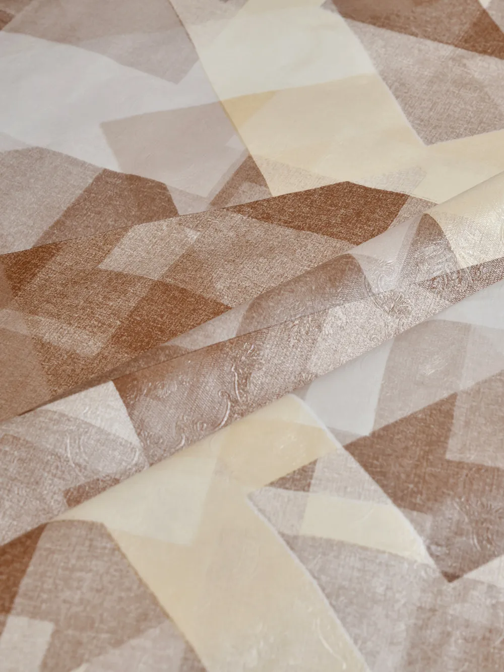 Clasiko Timeless Designer Brown Abstract 6-Seater Table Cover