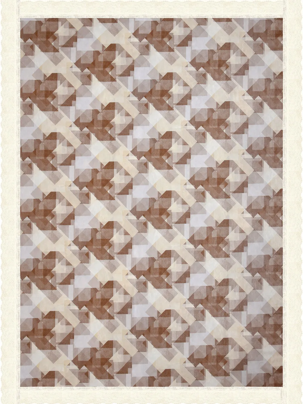 Clasiko Timeless Designer Brown Abstract 6-Seater Table Cover