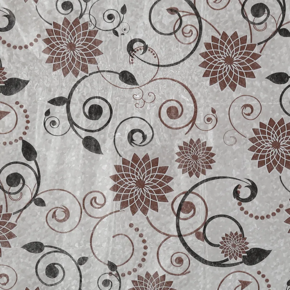 Clasiko Timeless Designer Floral 6-Seater Table Cover In Brown