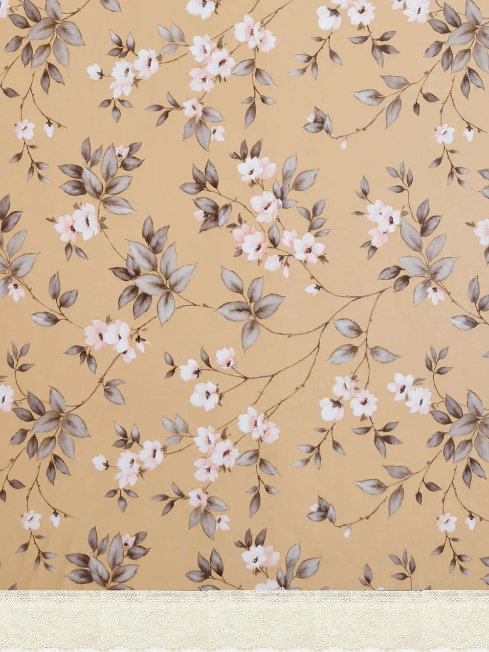 Clasiko Timeless Designer Floral 6-Seater Table Cover in Peach