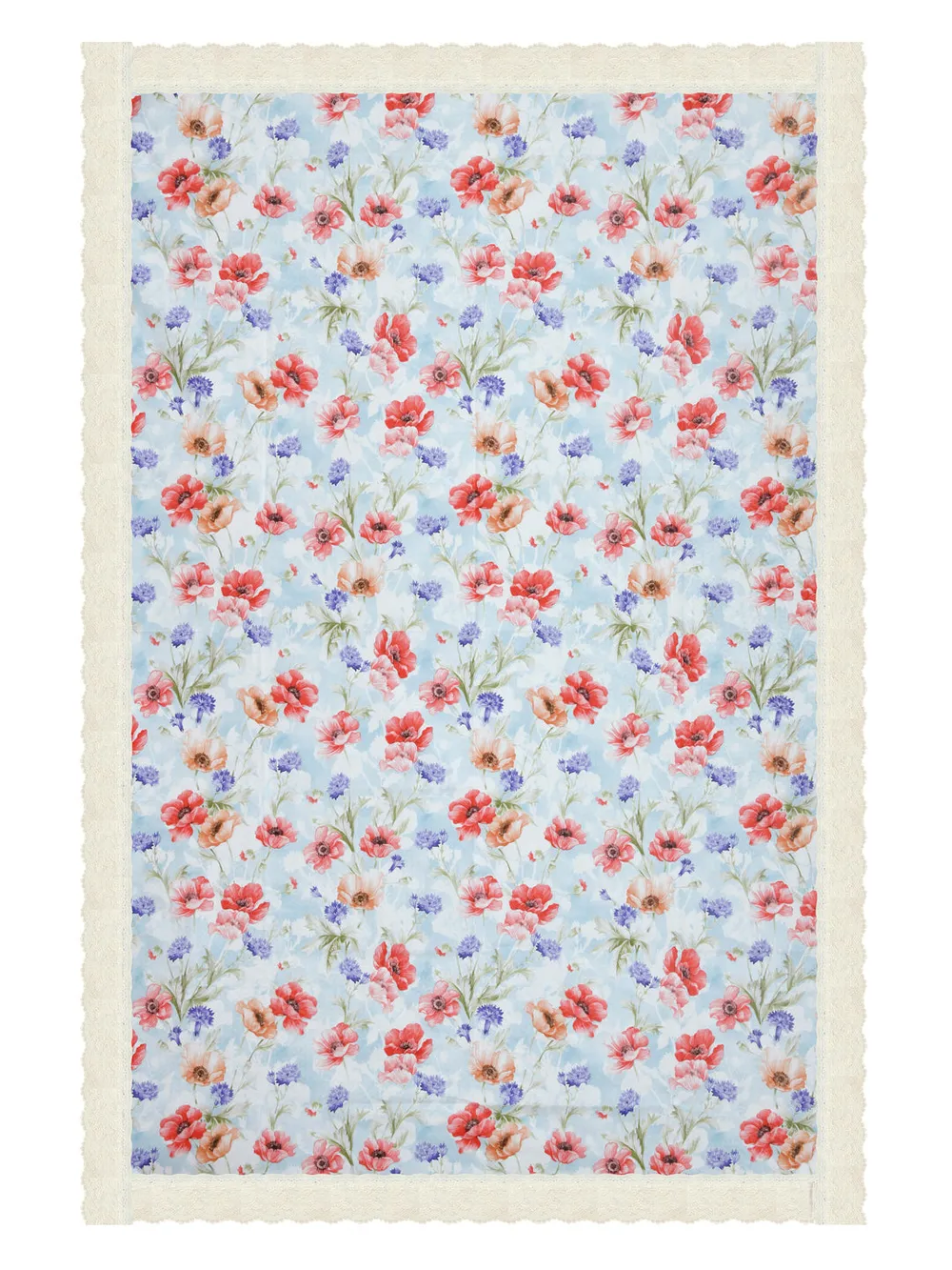 Clasiko Timeless Designer Floral Blue & Pink 6-Seater Table Cover