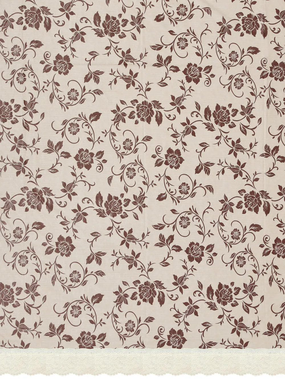 Clasiko Timeless Designer Floral Brown & Beige 6-Seater Table Cover